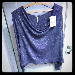 Free People Flowy Off the Shoulder Loose Blouse